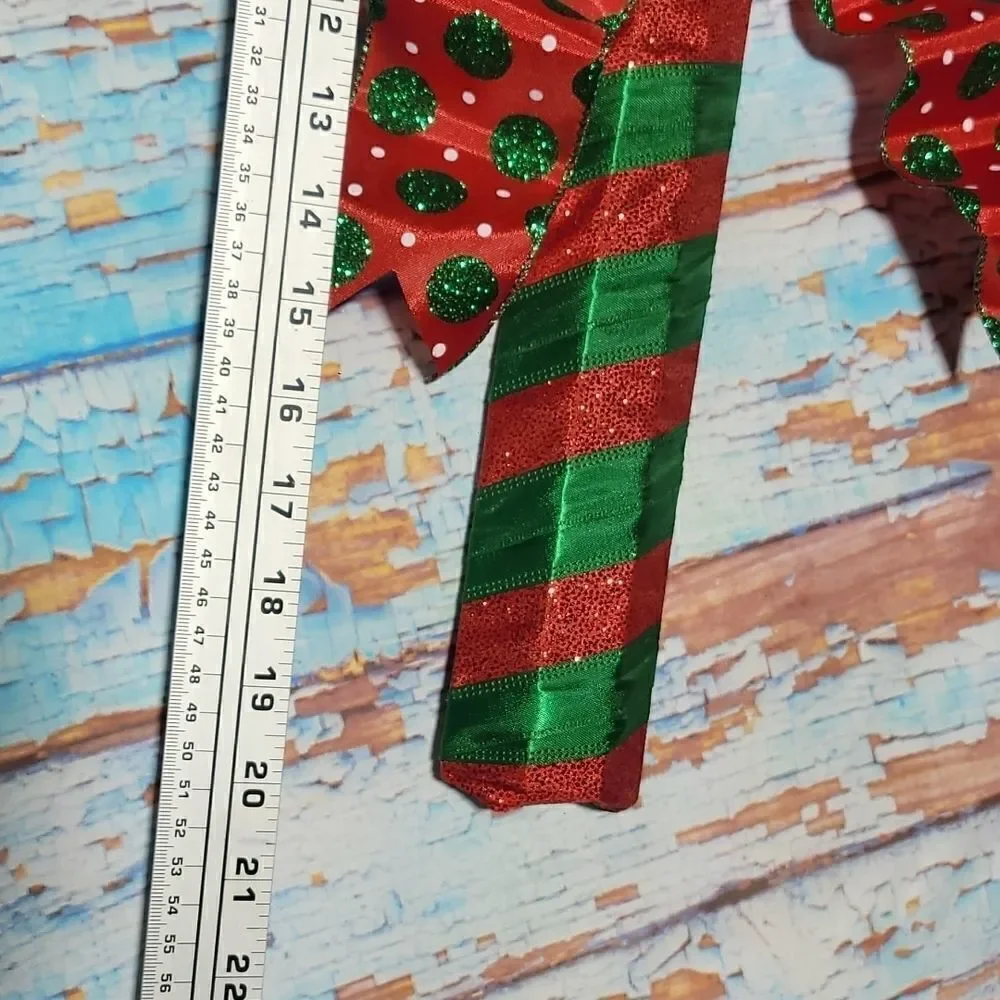 Red & Green Candy Cane Wreath